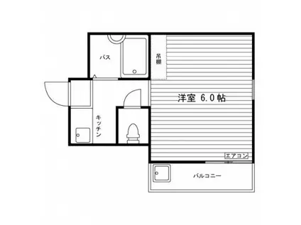 ハイツ東(1K/3階)の間取り写真