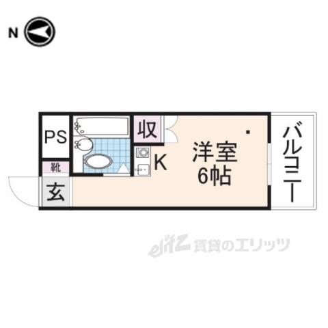 トータスBLD(ワンルーム/7階)の間取り写真