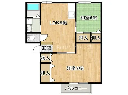エクセレント メゾンアミューゼ(2LDK/2階)の間取り写真