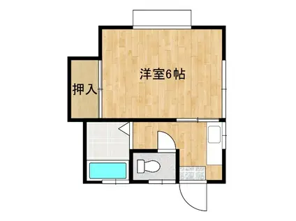 リゾートイン松川(1K/2階)の間取り写真