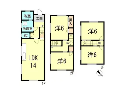ドリームタウン西明石 グランドコテージ(4LDK/1階)の間取り写真