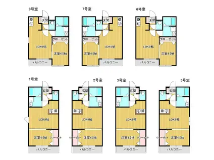 ピオニー(1LDK/1階)の間取り写真