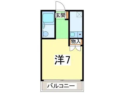 時の村21号館(ワンルーム/8階)の間取り写真