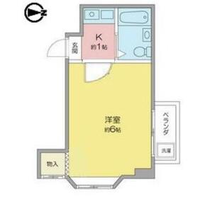 ベルトピア一宮(1K/2階)の間取り写真