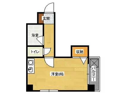 メゾン西旭(ワンルーム/4階)の間取り写真