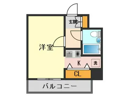 キャピタルビュー柴又(ワンルーム/3階)の間取り写真