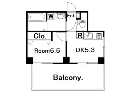 さつき荘(1DK/2階)の間取り写真