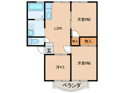 フランツA(3DK/1階)の間取り写真