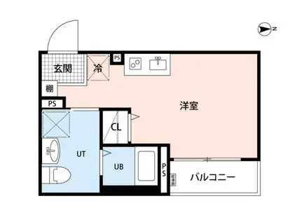 レガーロ西谷(ワンルーム/1階)の間取り写真