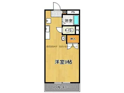 オーシャン南久留米(ワンルーム/1階)の間取り写真