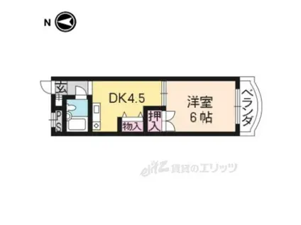 メゾンエリジア(1DK/2階)の間取り写真