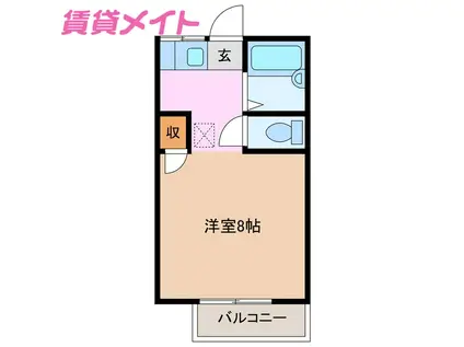 メゾン太陽(ワンルーム/1階)の間取り写真