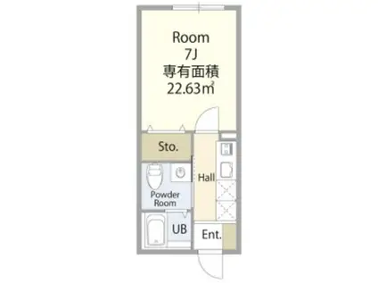 クレスト東村山(1K/3階)の間取り写真