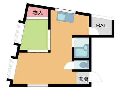 コスモス館(1LDK/3階)の間取り写真