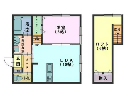 ヴィーヴェレB(1LDK/2階)の間取り写真