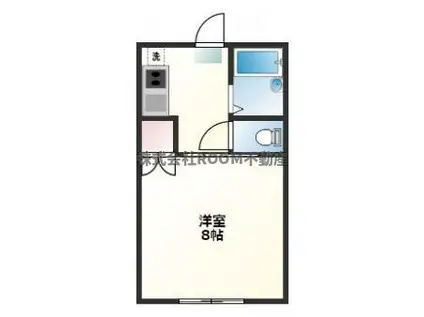 ガーデンTNI・II(1K/2階)の間取り写真