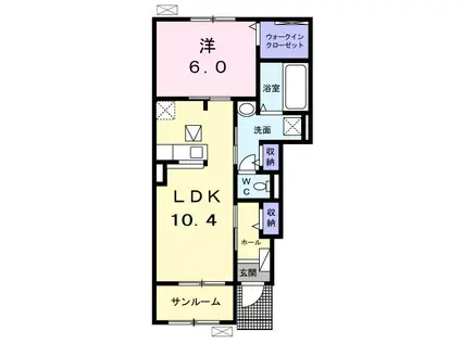 フォレストガーデン(1LDK/1階)の間取り写真