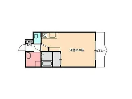 VIVO 01(ワンルーム/4階)の間取り写真