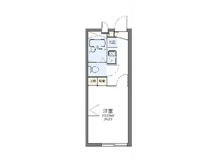 レオパレスゆげたII(1K/1階)の間取り写真