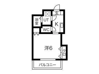 マロット天神橋(1K/7階)の間取り写真