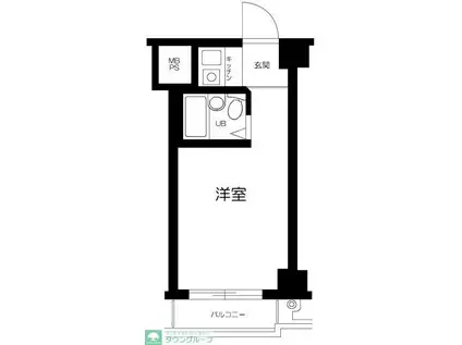 グレイス四谷(1K/3階)の間取り写真