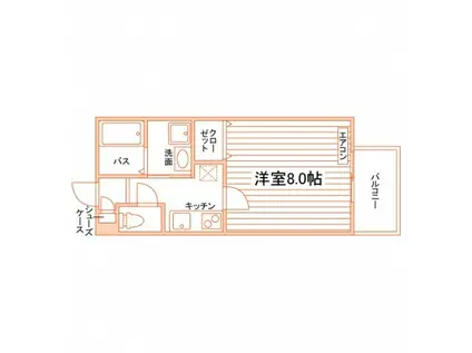 プリマヴェーラ和泉府中(1K/3階)の間取り写真