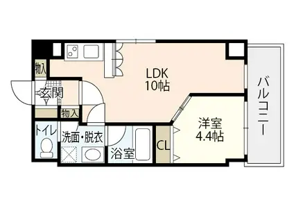 OWLSTYLE NISHIKIMACHI-II(1LDK/10階)の間取り写真