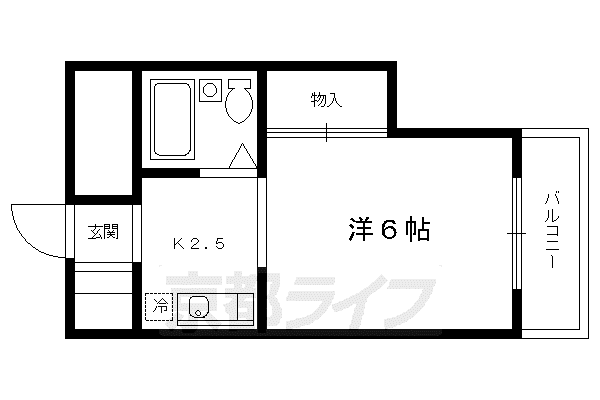 北白川ガーデンパレス(1K/1階)の間取り写真