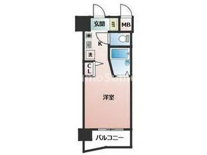 ルネスロワール天神サウス(ワンルーム/8階)の間取り写真