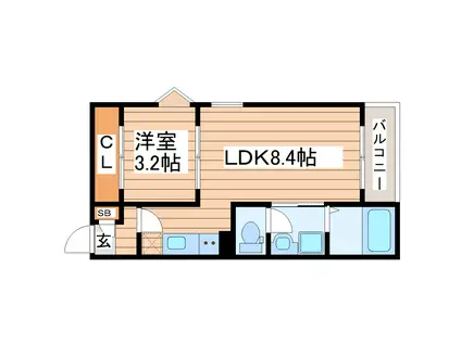 REGALEST スカイヒル 小田原(1LDK/1階)の間取り写真