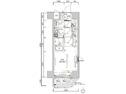 LUMEED大島(1K/9階)の間取り写真