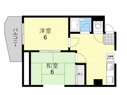CITY岸里(1LDK/7階)の間取り写真