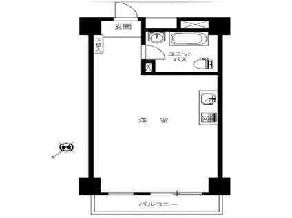 秀和築地レジデンス(ワンルーム/5階)の間取り写真