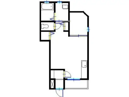 LINK(1DK/1階)の間取り写真