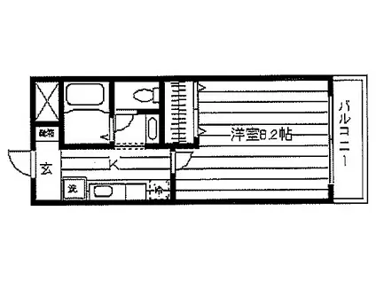 ARIETTA国立(1K/5階)の間取り写真