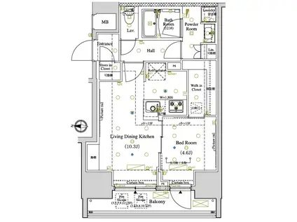ARKMARK浅草(1LDK/9階)の間取り写真
