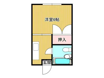 コーエイハイツ(1K/1階)の間取り写真