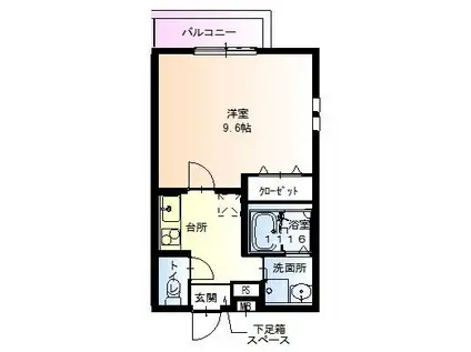 フジパレス堺鳳西1番館(1K/3階)の間取り写真