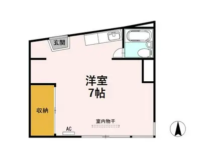 メゾンエル(ワンルーム/3階)の間取り写真