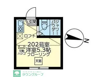 ユナイト中央カステーリャ・デ・ボレロ(ワンルーム/2階)の間取り写真