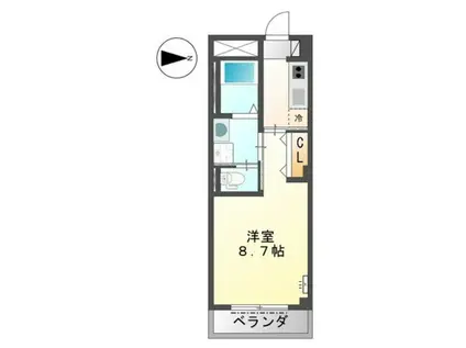 グラン・ルーチェ(1K/2階)の間取り写真