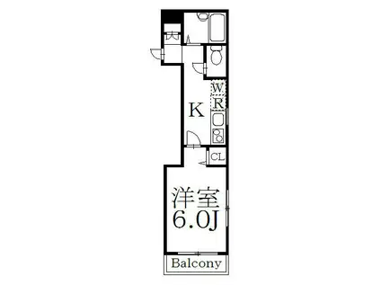エクセレント野方(1K/4階)の間取り写真