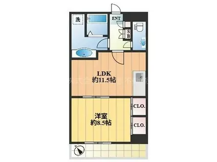 小豆沢2パレス(1LDK/2階)の間取り写真