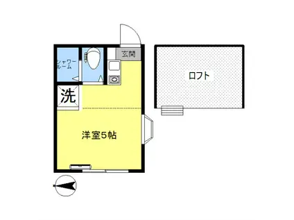 グリーンパーク中板橋A棟(ワンルーム/1階)の間取り写真