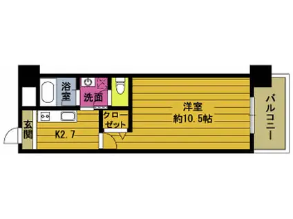 ガーデンハウス顕徳(1K/2階)の間取り写真