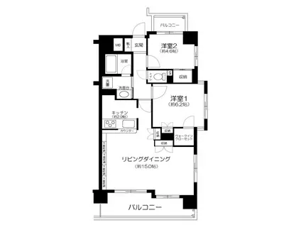 藤和シティホームズ島津山西(2LDK/5階)の間取り写真