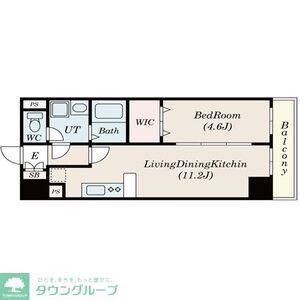 フォレシティ新栄(1LDK/10階)の間取り写真
