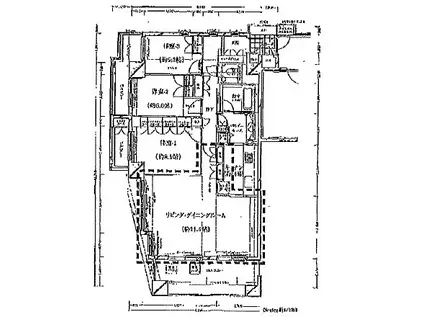 イッツ東京フォーサイトスクエア(3LDK/11階)の間取り写真