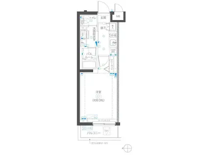 ZOOM武蔵新城(1K/5階)の間取り写真