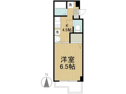 ハイツベルスプリング(1K/4階)の間取り写真